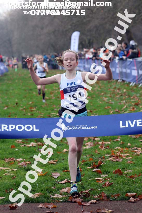 Girls under-13s British Athletics Liverpool Cross Challenge, Sefton Park, Liverpool. Photo:  David T. Hewitson/Sports for All Pics